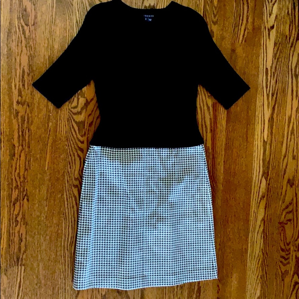 Theory Dress - Black Houndstooth